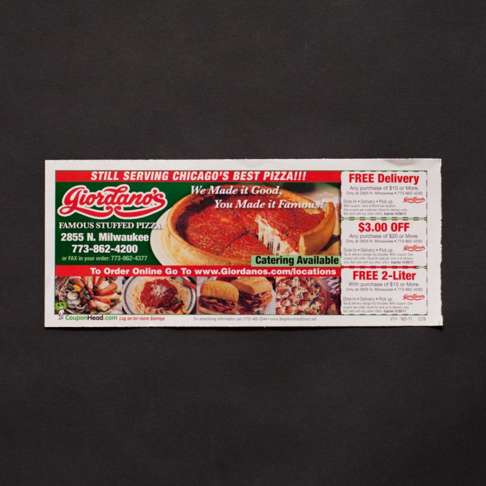 Giordano's Coupons