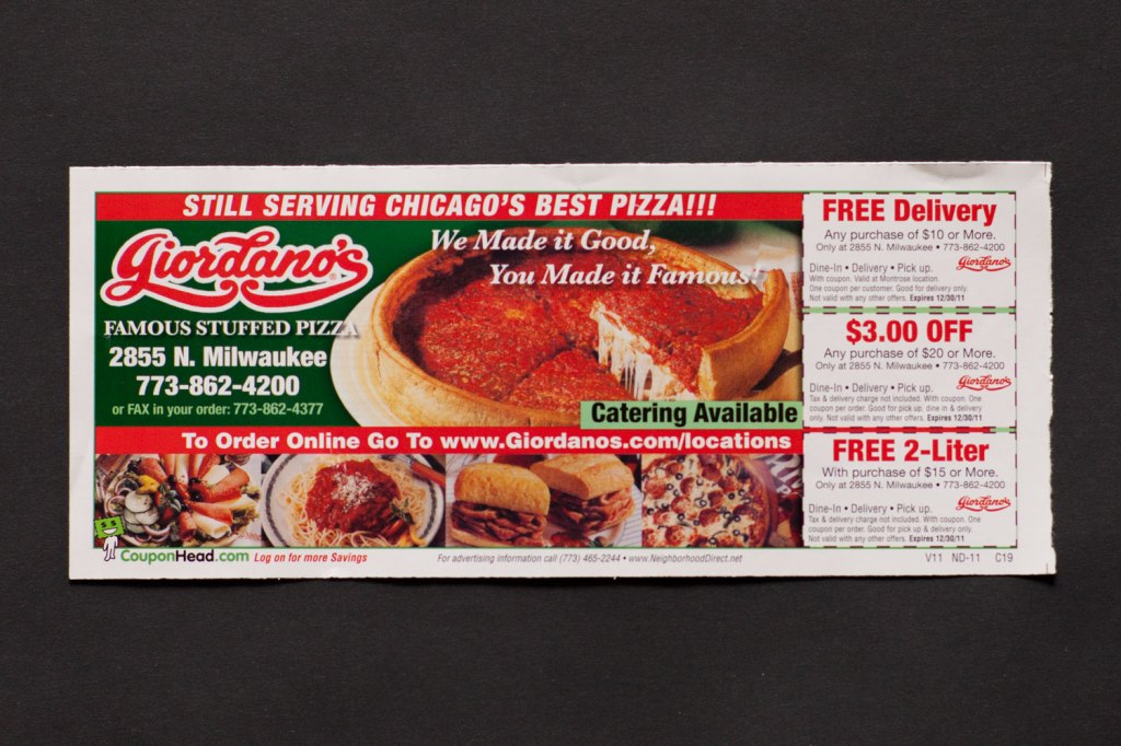 Giordano's Coupons