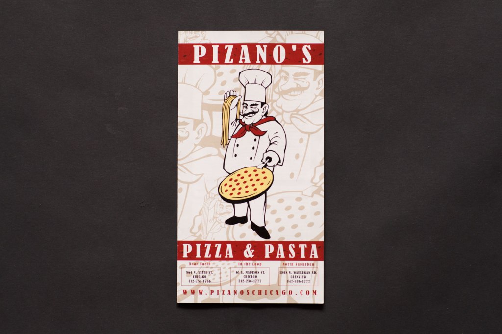 Pizano's Carry Out Menu