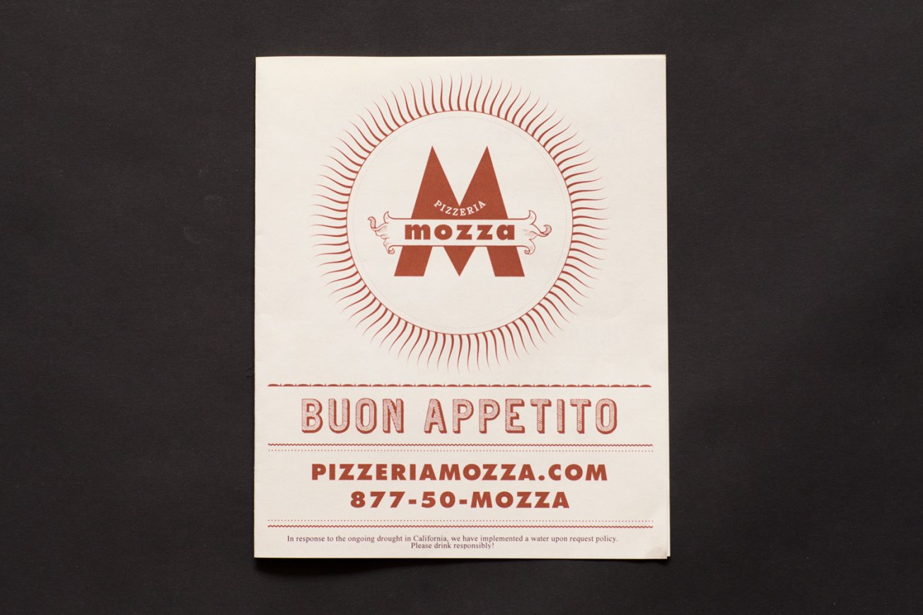 Pizzeria Mozza Menu