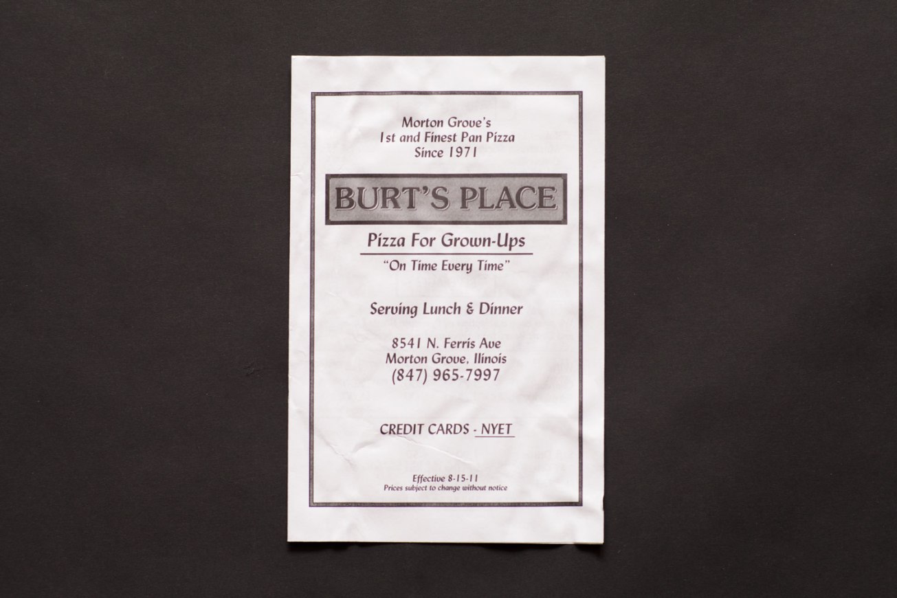 Burt's Place Menu