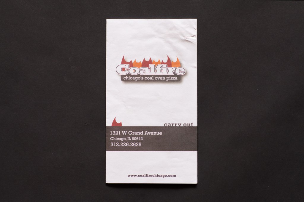 Coalfire Pizza Carry Out Menu