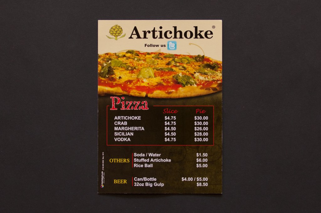 Artichoke Basille's Pizza Postcard