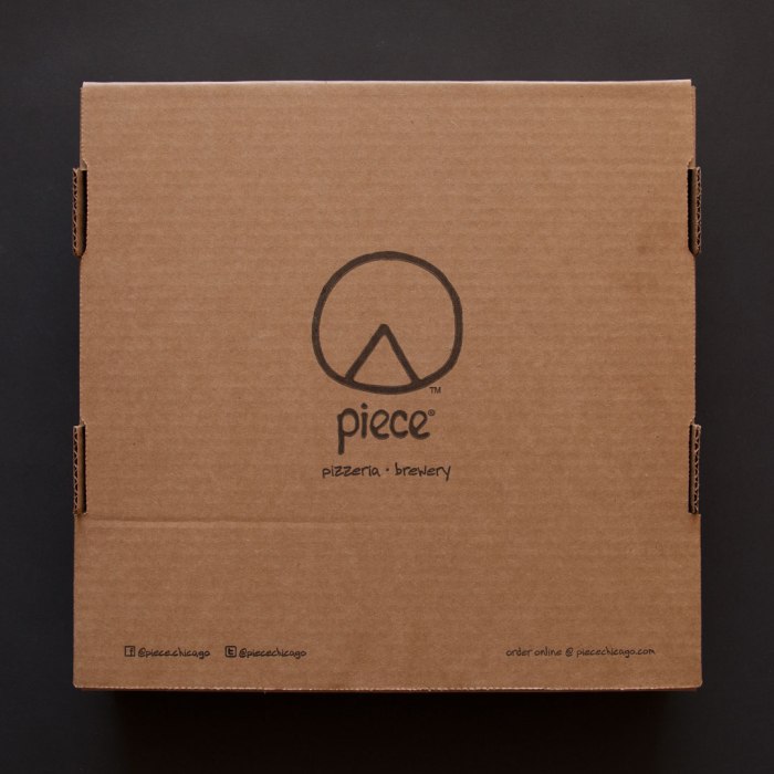 Piece Pizzeria & Brewery Pizza Box