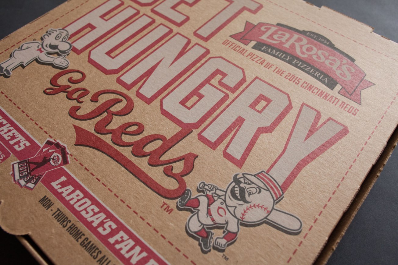 LaRosa's Pizza Cincinnati Reds Pizza Box