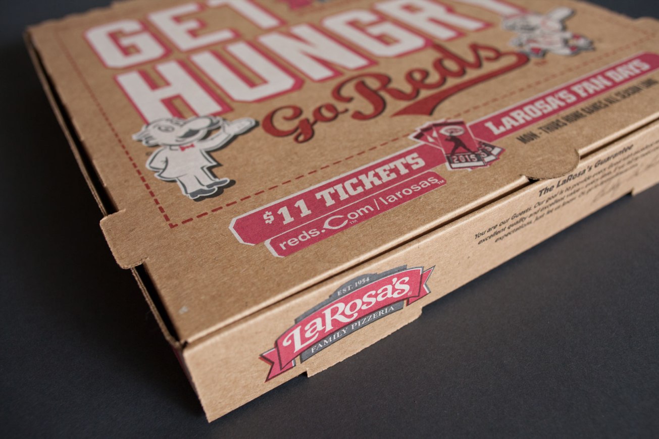 LaRosa's Pizza Cincinnati Reds Pizza Box